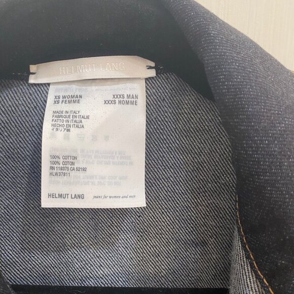 Helmut Lang Dark Denim Button-Up Trucker Jacket, XS, NWT - Picture 2 of 10